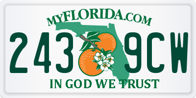 FL license plate 2439CW