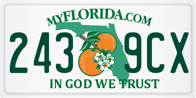 FL license plate 2439CX