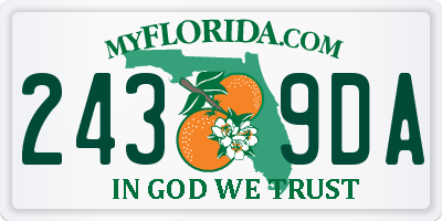 FL license plate 2439DA