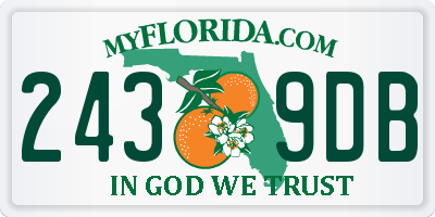 FL license plate 2439DB