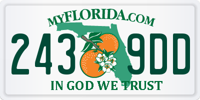 FL license plate 2439DD