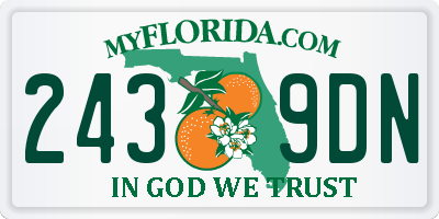 FL license plate 2439DN