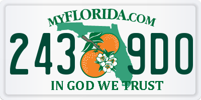 FL license plate 2439DO