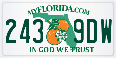 FL license plate 2439DW