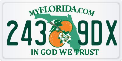 FL license plate 2439DX