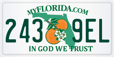 FL license plate 2439EL