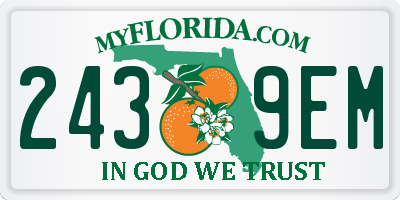 FL license plate 2439EM