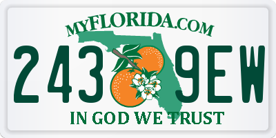FL license plate 2439EW