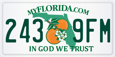 FL license plate 2439FM