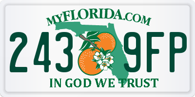 FL license plate 2439FP