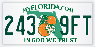 FL license plate 2439FT