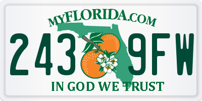 FL license plate 2439FW