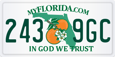FL license plate 2439GC