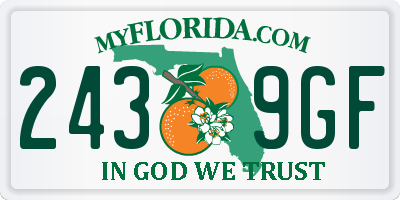 FL license plate 2439GF