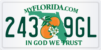 FL license plate 2439GL