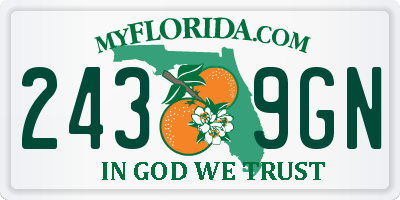 FL license plate 2439GN