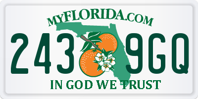 FL license plate 2439GQ
