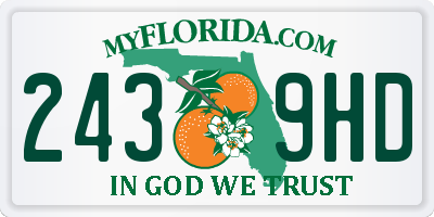 FL license plate 2439HD