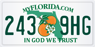 FL license plate 2439HG