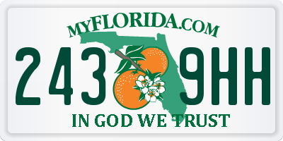 FL license plate 2439HH