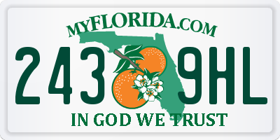 FL license plate 2439HL