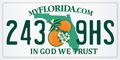 FL license plate 2439HS