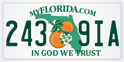 FL license plate 2439IA
