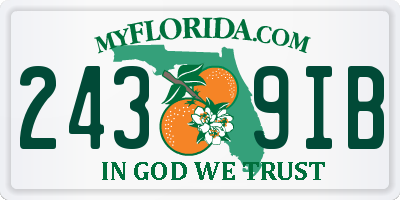 FL license plate 2439IB