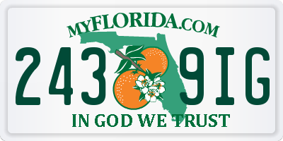 FL license plate 2439IG