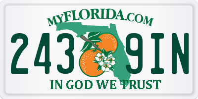 FL license plate 2439IN