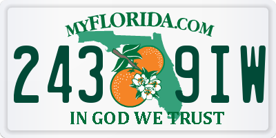FL license plate 2439IW