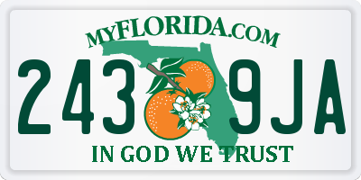 FL license plate 2439JA