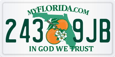 FL license plate 2439JB