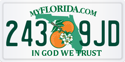 FL license plate 2439JD