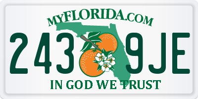 FL license plate 2439JE
