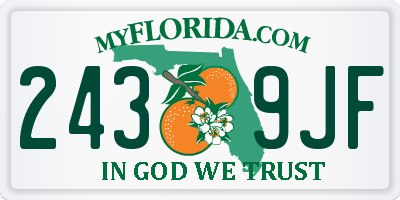 FL license plate 2439JF