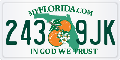 FL license plate 2439JK