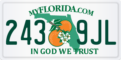 FL license plate 2439JL