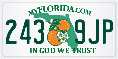FL license plate 2439JP