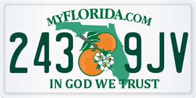 FL license plate 2439JV