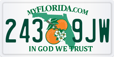 FL license plate 2439JW