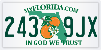 FL license plate 2439JX