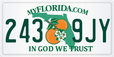 FL license plate 2439JY