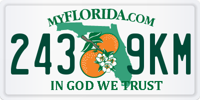 FL license plate 2439KM