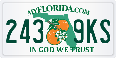FL license plate 2439KS