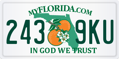 FL license plate 2439KU