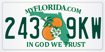 FL license plate 2439KW