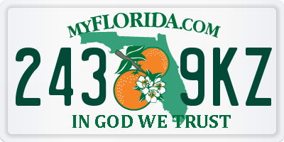 FL license plate 2439KZ