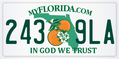FL license plate 2439LA
