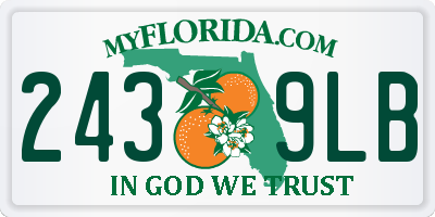 FL license plate 2439LB